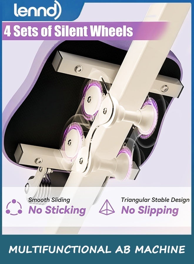 LENND Multifunctional Ab Machine, Adjustable Ab Workout Equipment, Ab ＆ Sit Up Machine for Stomach Workout, Foldable Abdominal Trainer With Knee and Back Protection, Full Body Workout for Home Gym - Image 4